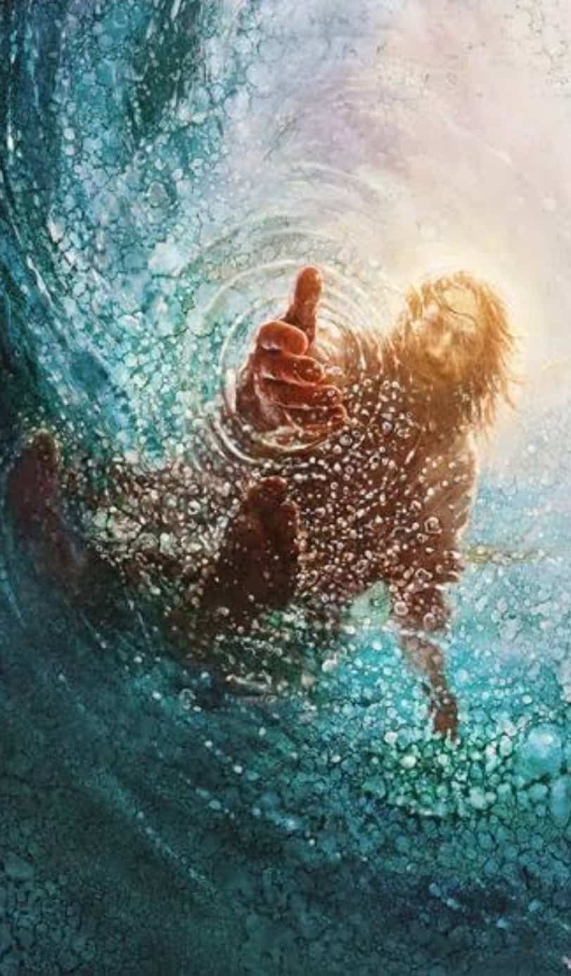 When we’re holding on to Jesus and the waves are crashing